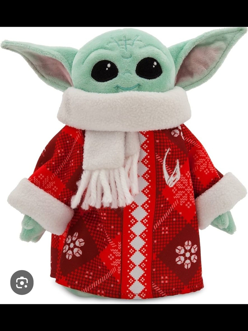 Star Wars Grogu Plush Red Holiday Coat & Scarf Christmas